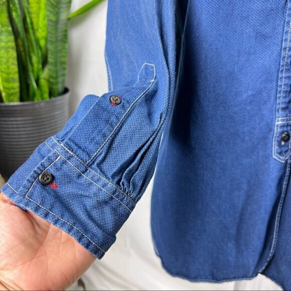 INES DE LA FRESSANGE Large Cotton Denim Long Sleeve Floral Back - Picture 7 of 14